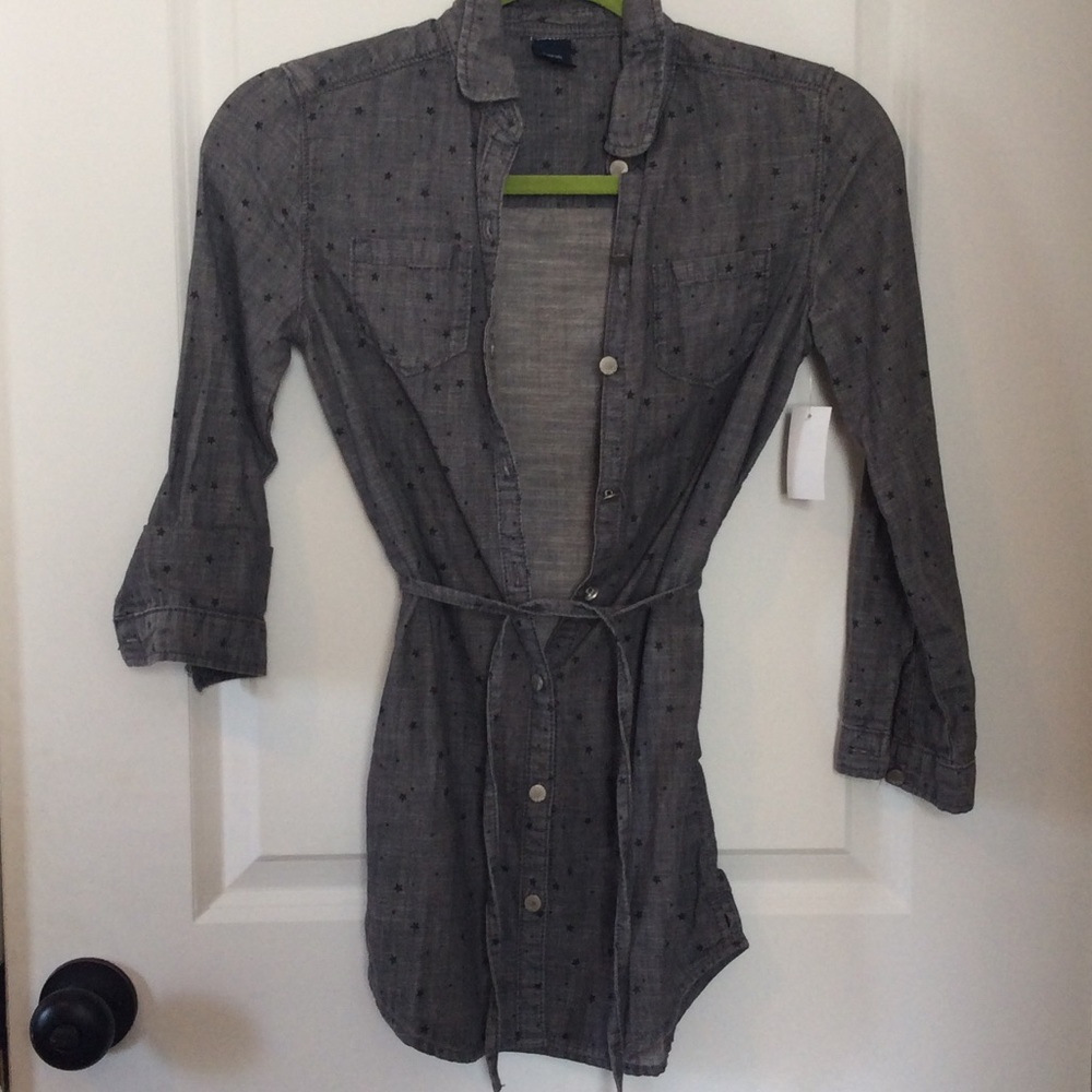 grey chambray dress
