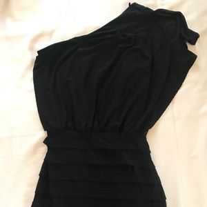 Black One Shoulder Party Dress