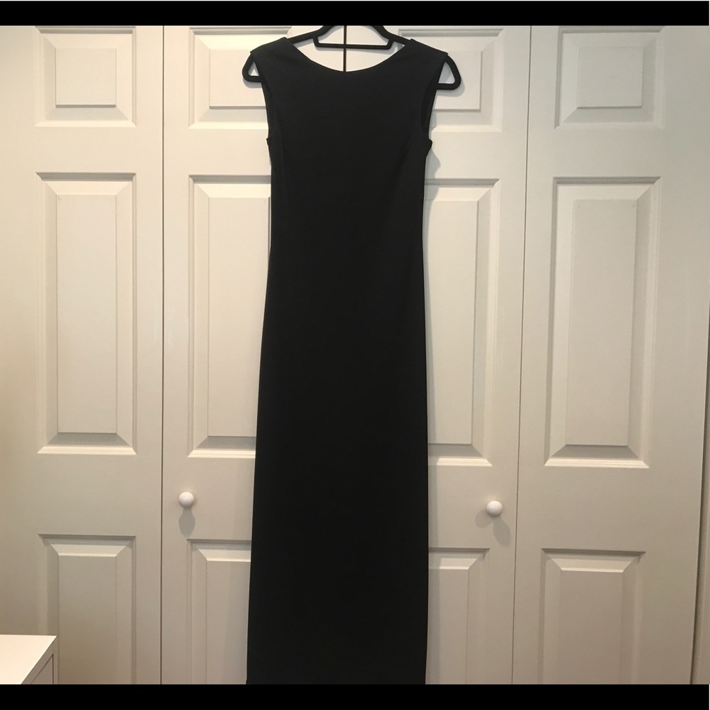 Black open back gown