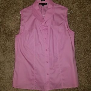 Pink sleeveless professional blouse