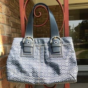 Genuine Coach Blue tote purse
