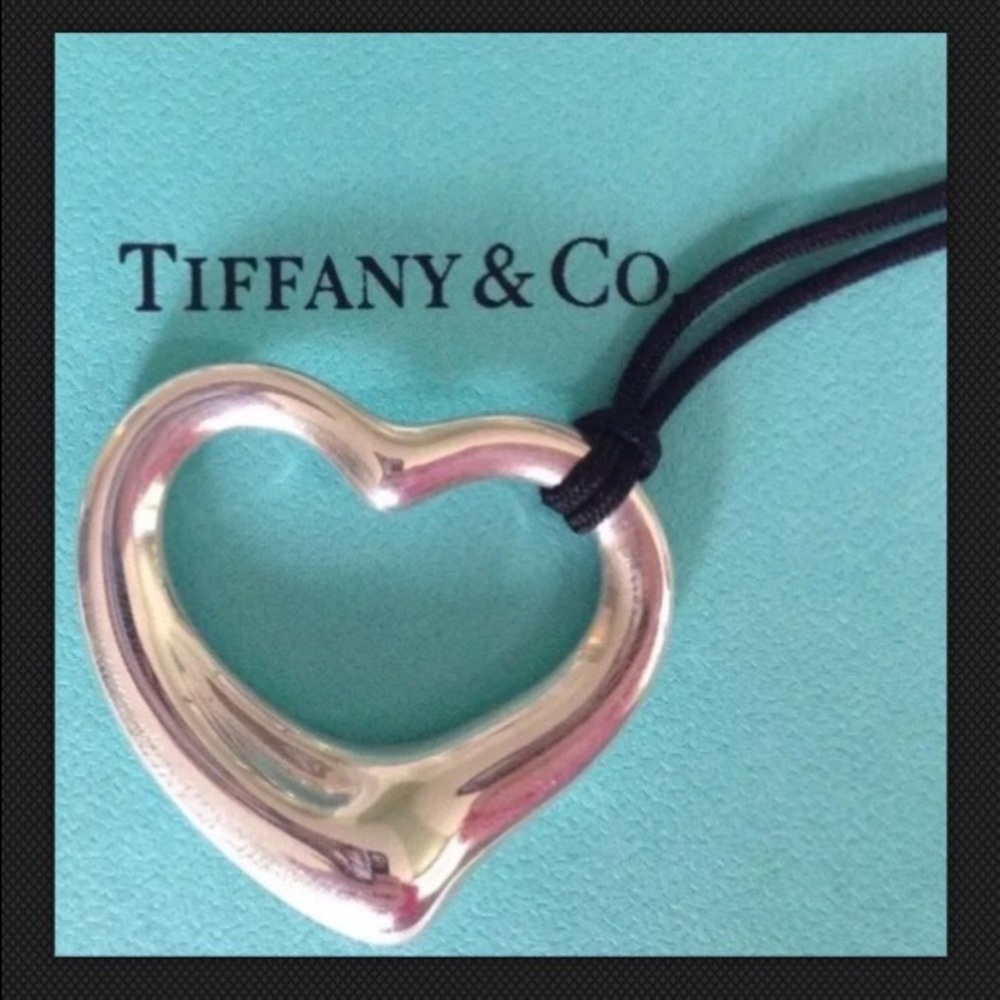 Tiffany & Co.  Open Heart Sterling Silver Necklace