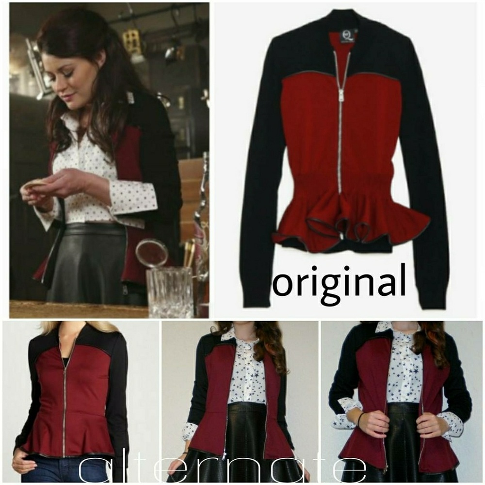 Red and Black jacket alternate OUAT Belle Jacket