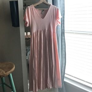 Light pink maternity dress