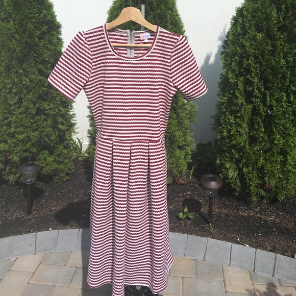 LuLaRoe Dresses & Skirts - LuLaRoe Amelia textured back zip Dress size large