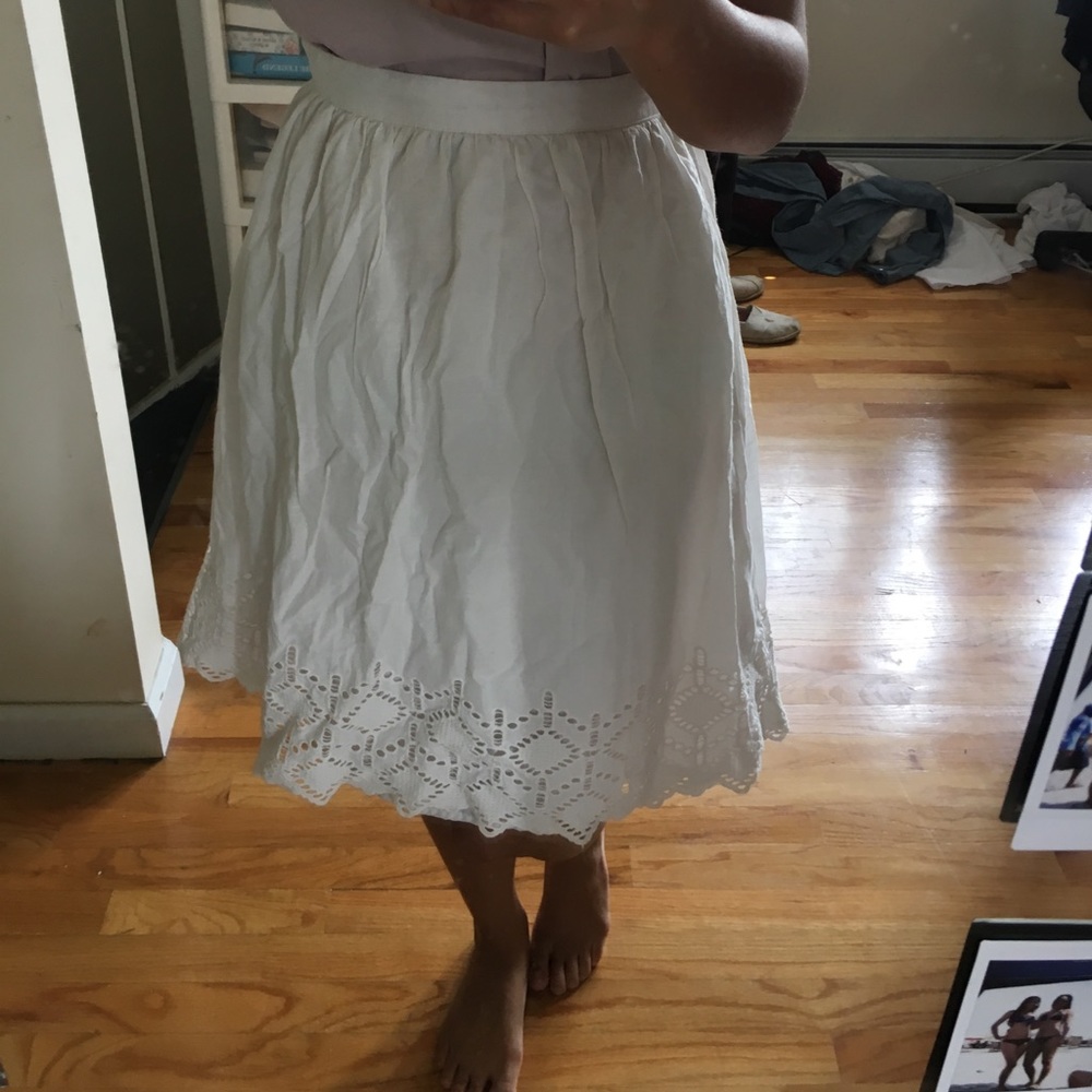 White midi-skirt