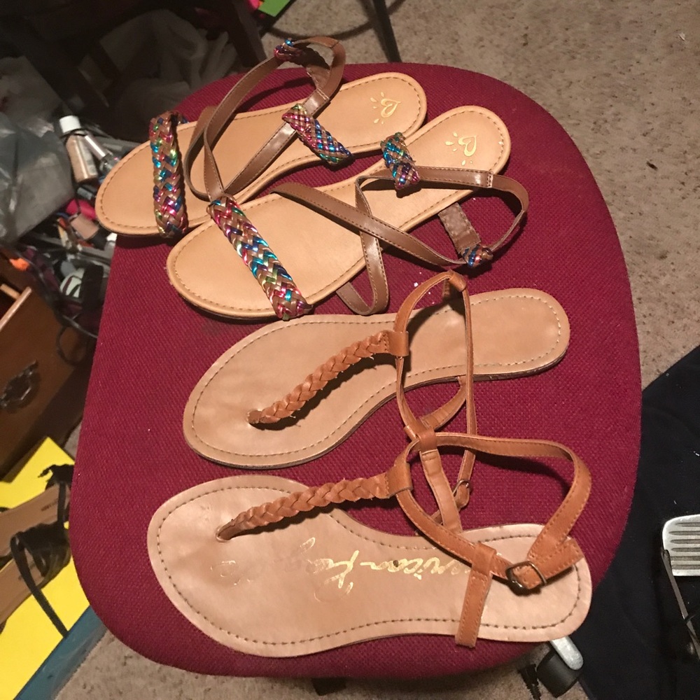 Only rainbow sandals for sale,other pair 4Houston