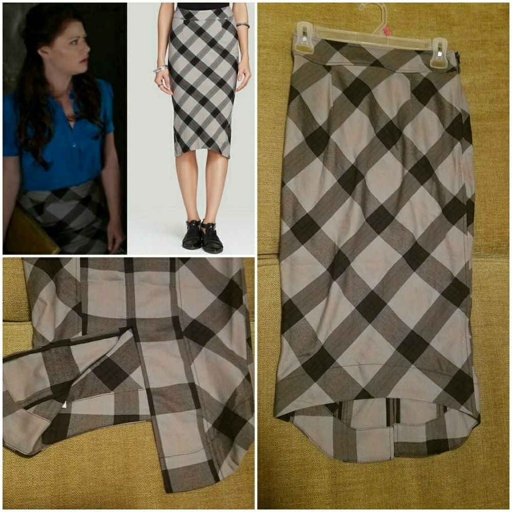 Free People Plaid Geometric skirt OUAT Belle skirt