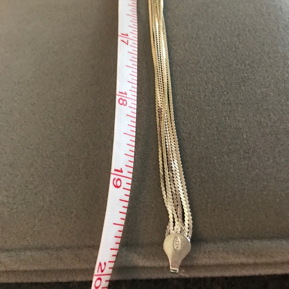 Sterling Slvr 7-strand necklace/bracelet/earrings - Picture 5 of 5