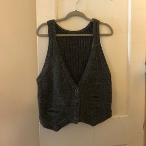 Gray Knit Vest From Gap