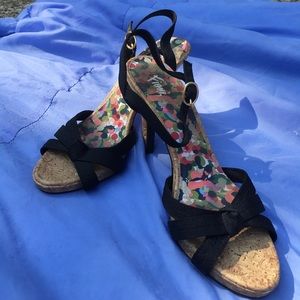 black strap heels