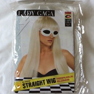 Lady Gaga straight wig with bangs