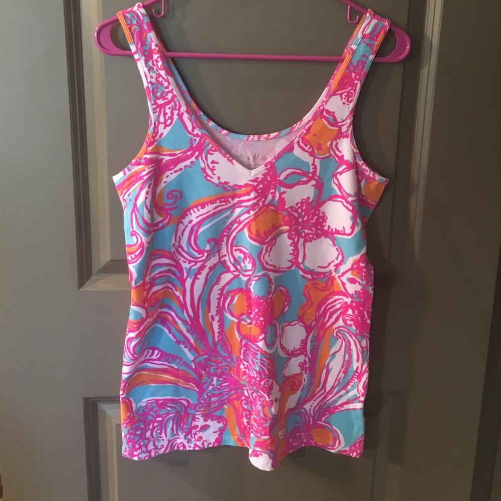 Lilly Pulitzer Tabbie Tank - Feeling Tanked - Lg