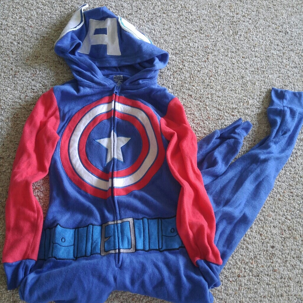 Captain America Onesie Pajama Size XS
