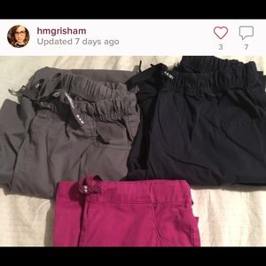 Rampage size small navy and grey scrub pants 2pair