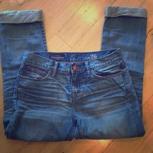 J. crew slim broken in boyfriend jeans. Size 26