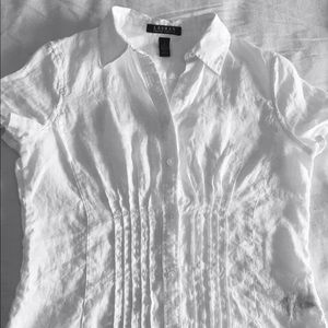 Ralph Lauren pure white blouse