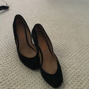 kors Michael kors Vail- suede black wedge