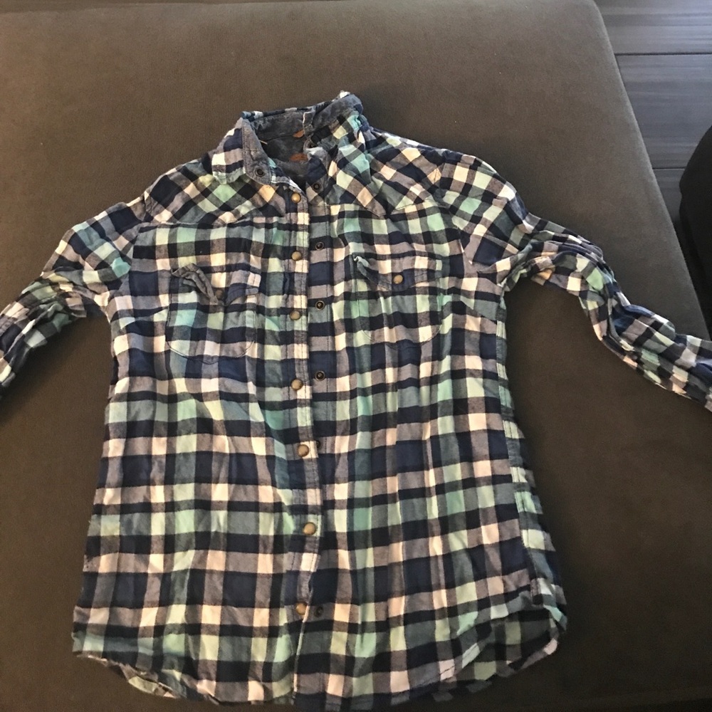 Flannel long-sleeve - Bluesss and whiteesss