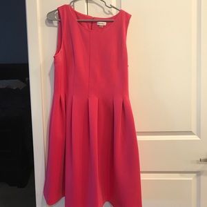 Calvin Klein pink flare dress
