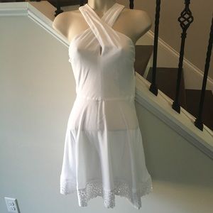 Express Dress, A-line, White, Size 4