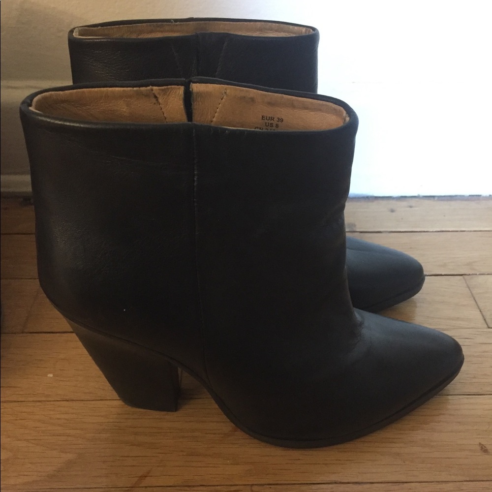 H&M real leather booties size 8