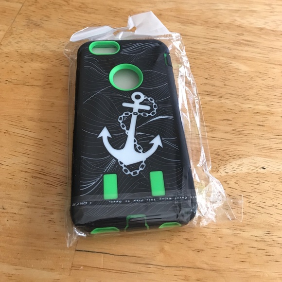 iPhone 6 anchor hard case green black - Picture 1 of 2