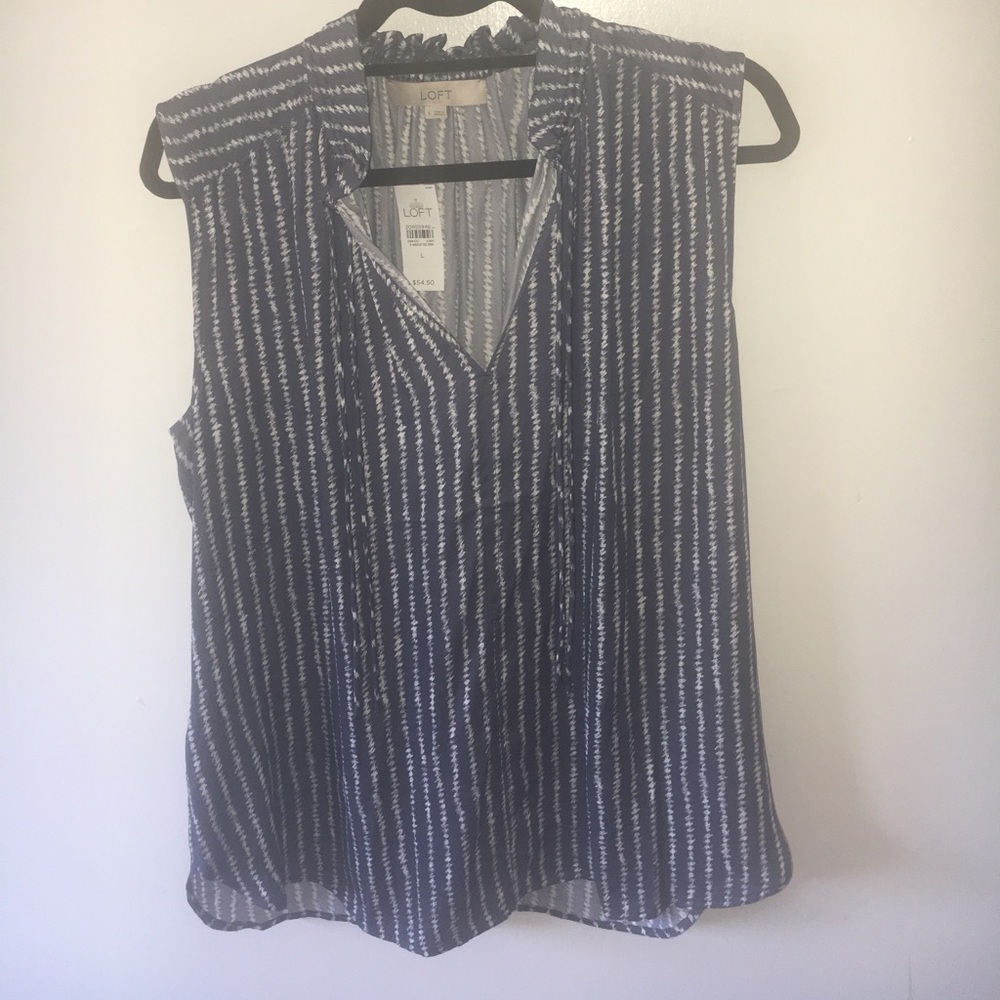 Loft nwt sleeveless blouse - size large