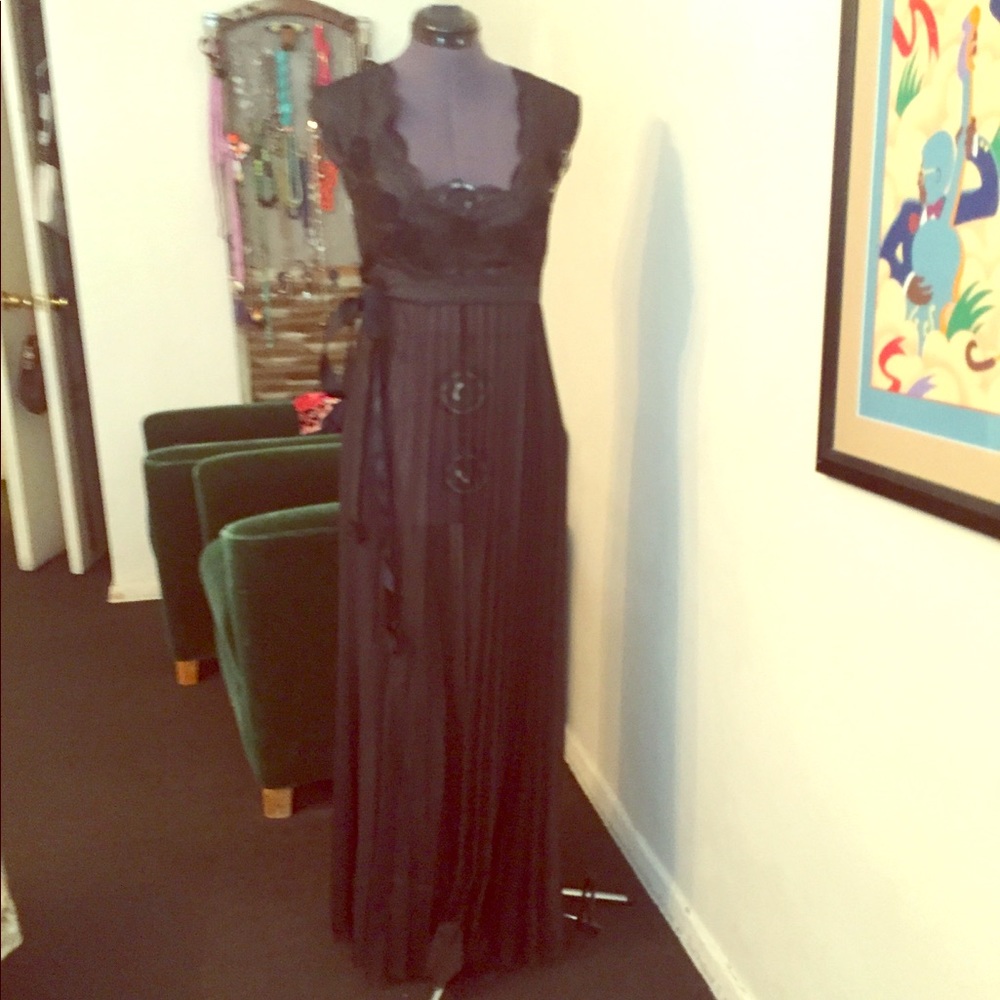 NWOT Gorgeous lace top pleated slip/dress