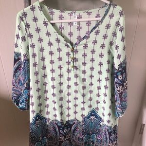 Paisley Patterned Tunic, Gorgeous teams, purples.
