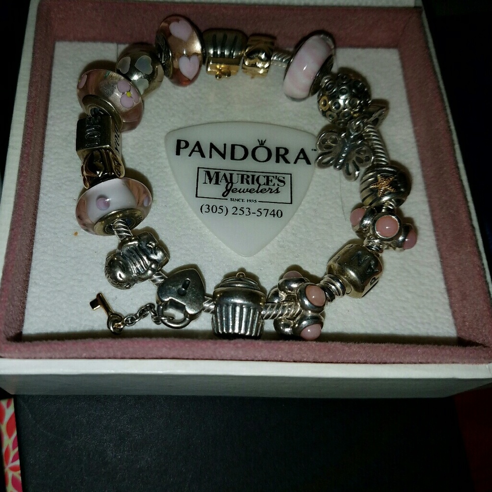 Pandora bracelet and charms