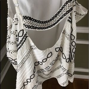 Heavy beautiful beaded halter with sexy back! NWT