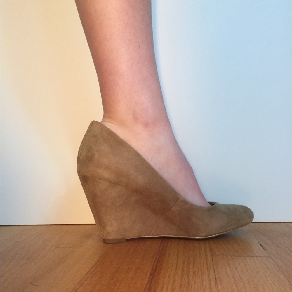 Suede heels 7.5 leather upper
