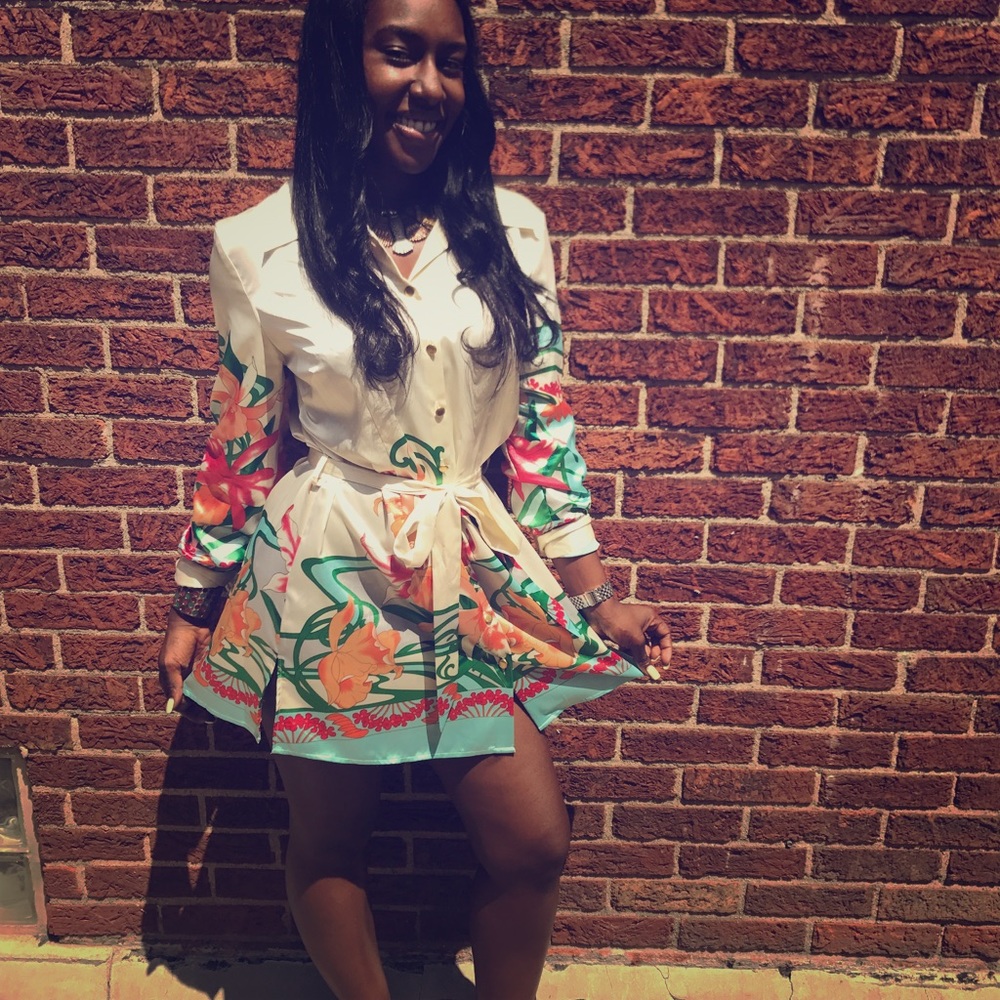 cute and comfy long sleeve, silk , wrap dress!