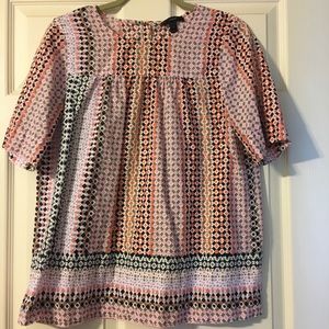 J.Crew Sz 12 multi colored blouse