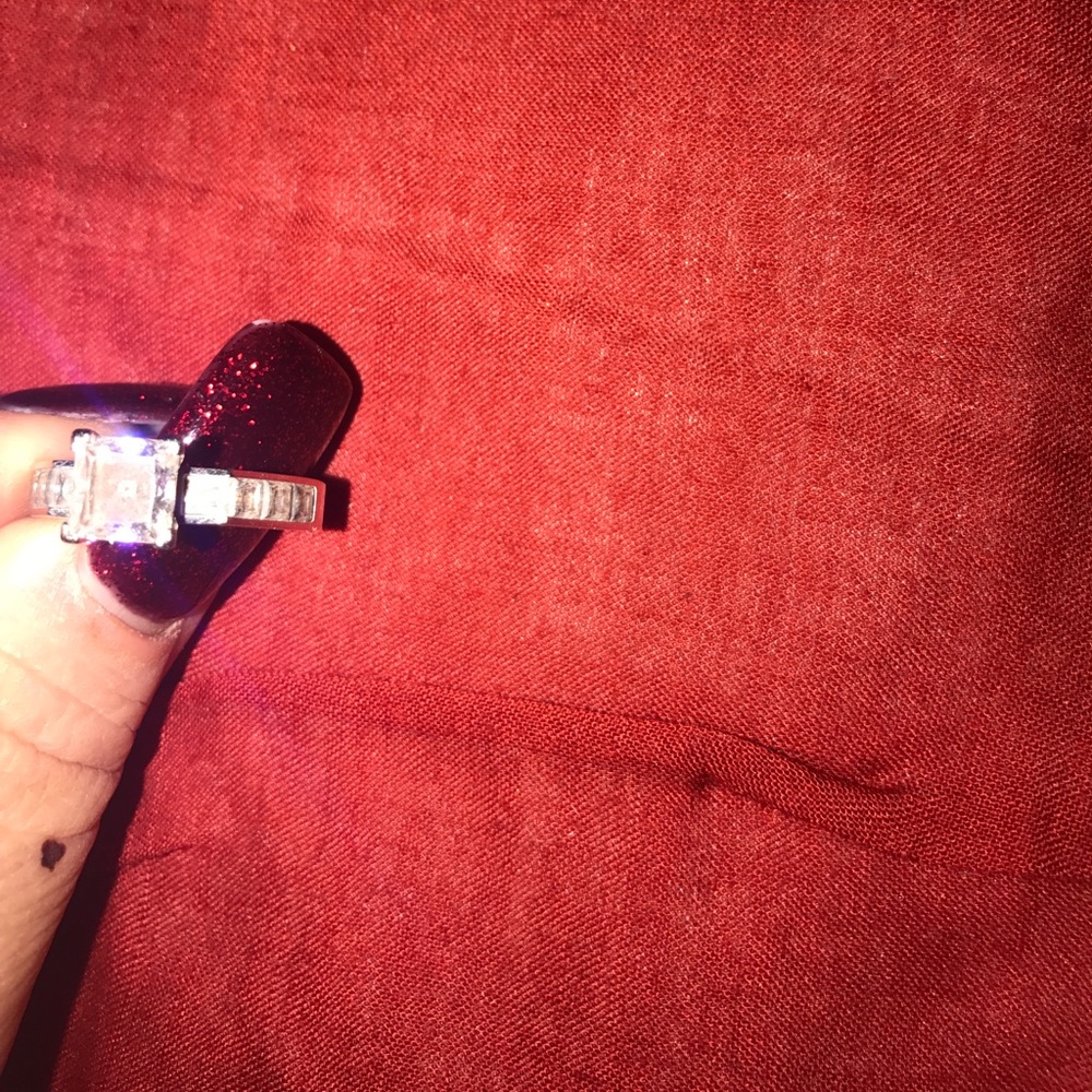 14k white gold Diamonique