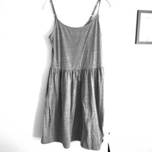 Lightly worn grey casual dress, with pockets!