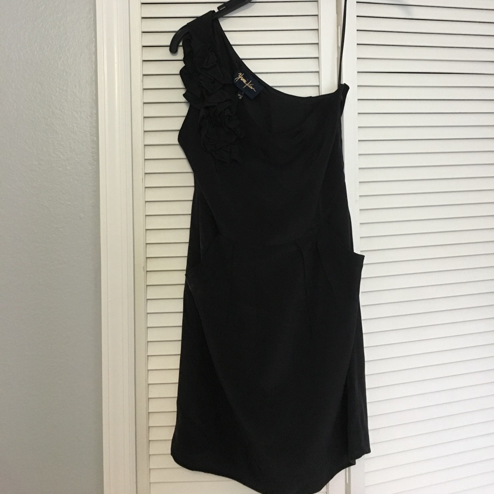 Yumi Kim Black one shoulder dress