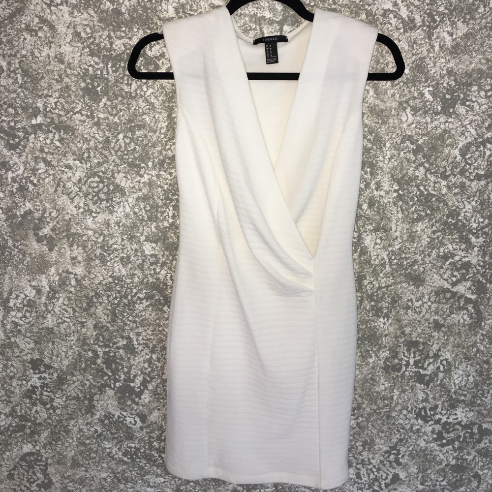 Ribbed Padded Shoulder Dress