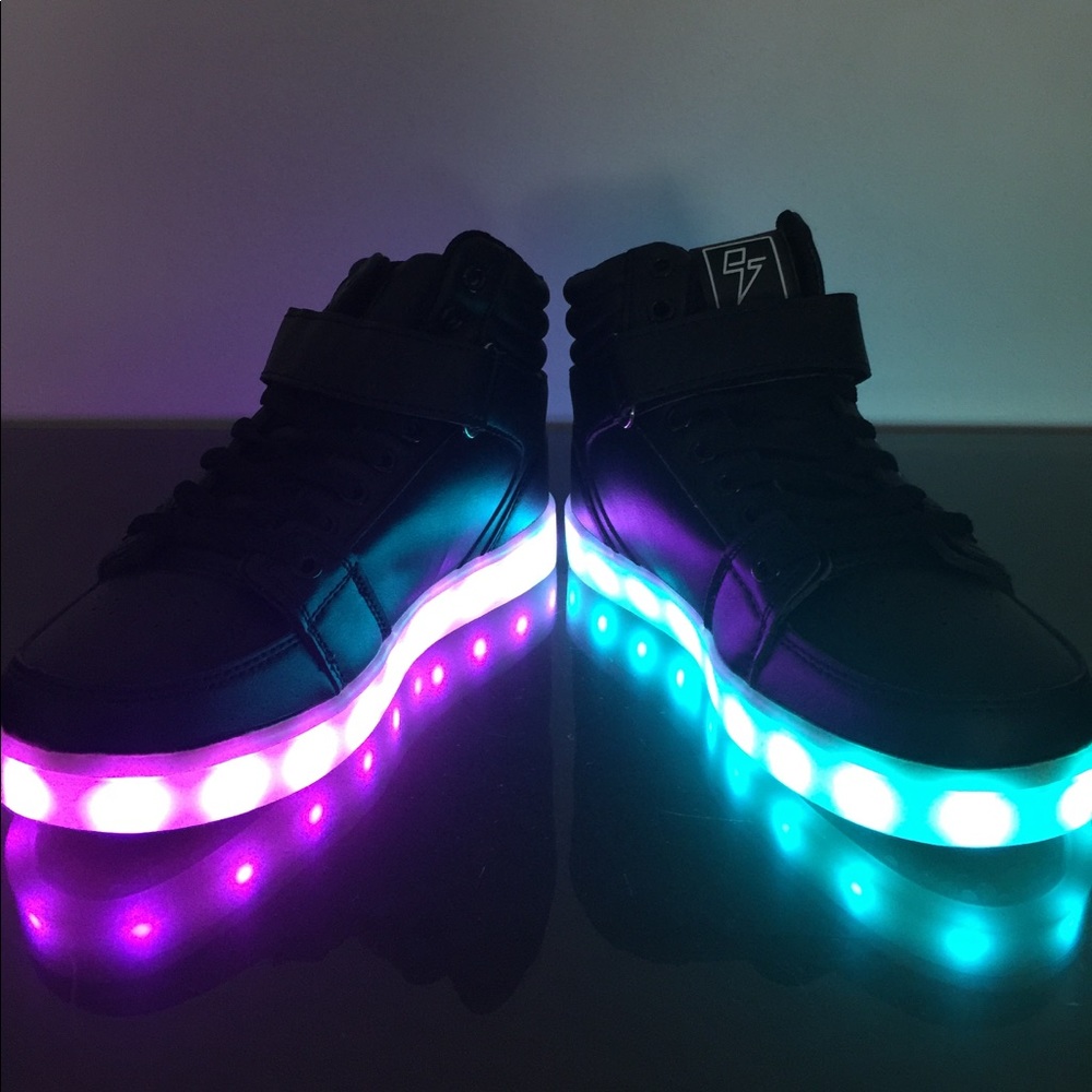 Electric Styles Light Up High Top Bolt Sneakers