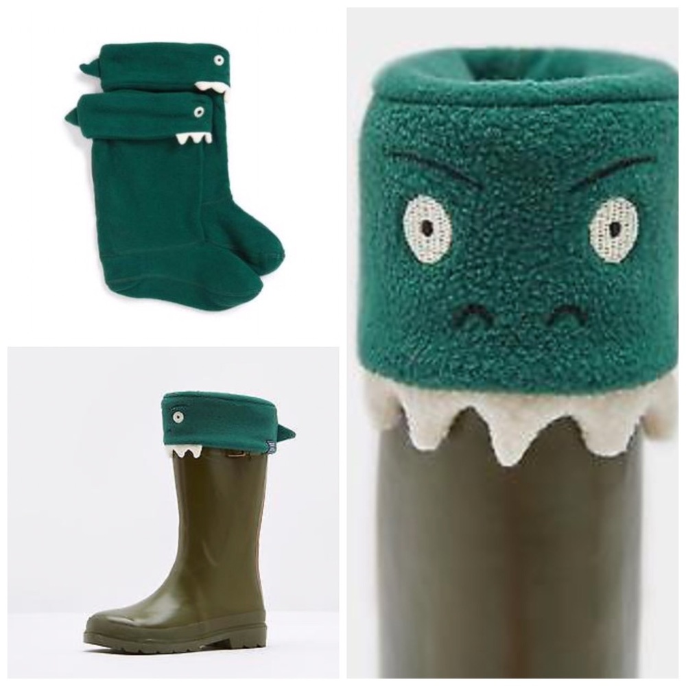 NEW Joules Welly Socks in Polyester with Dino, 1-3