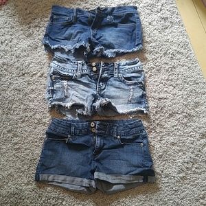 3 pairs junior jeans shorts