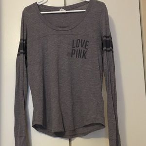 Victoria's Secret Pink Grey long sleeve shirt