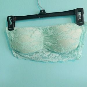 Rue 21, 5 clasp teal lace bandeau.