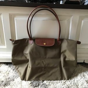 Longchamp Le Pliage Large Tote New with Tag-Khaki
