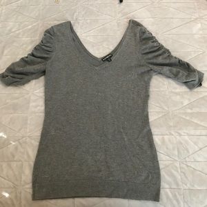 Express gray 3/4 sleeve sweater