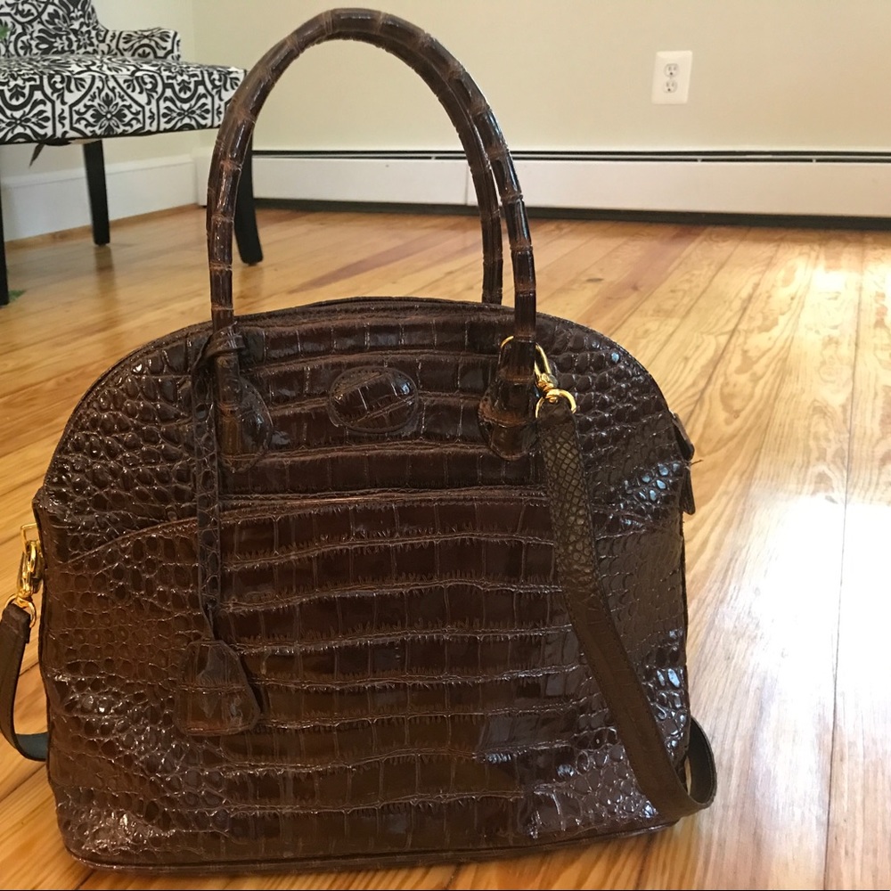 Crocodile embossed bag