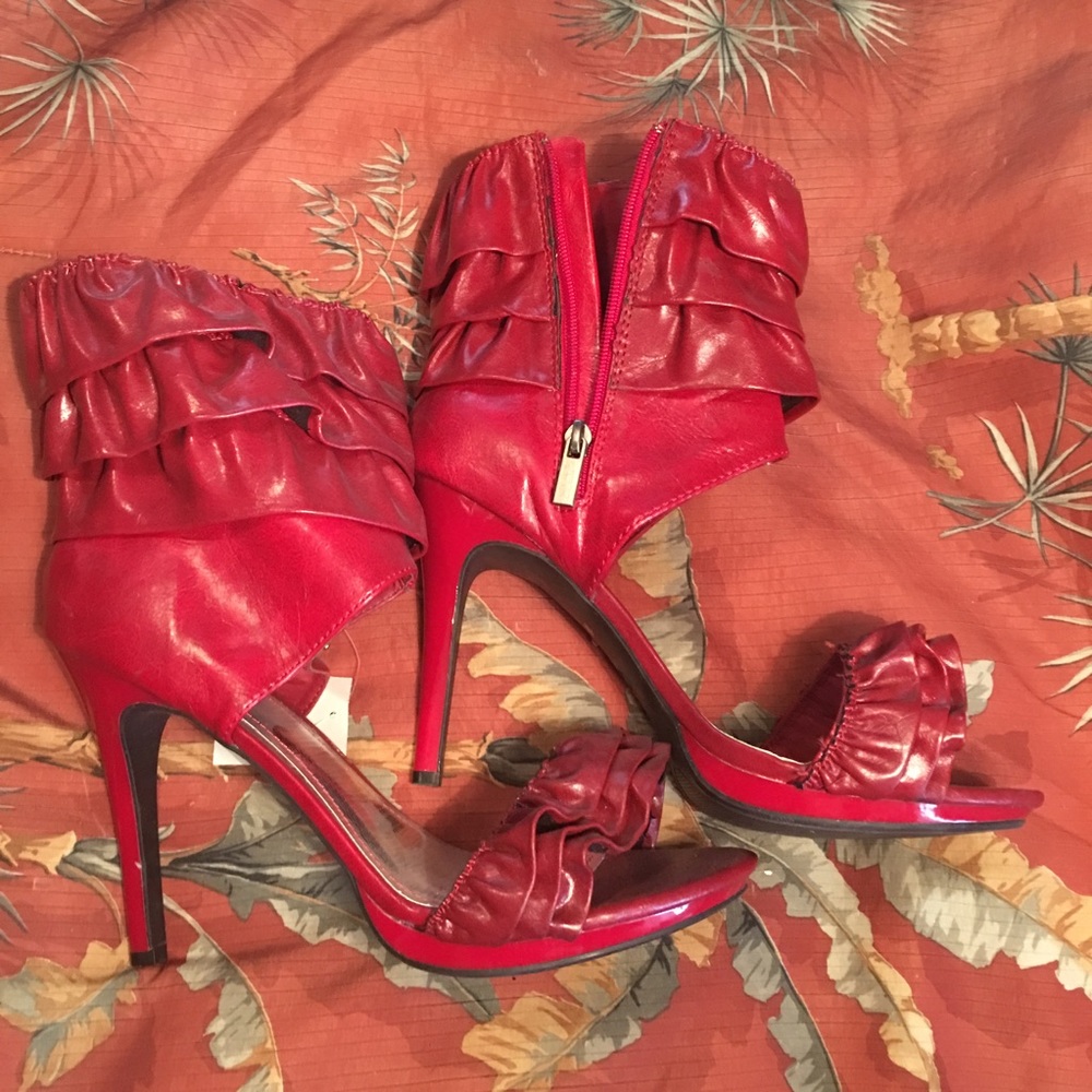Stylish red stiletto heels