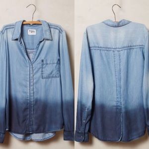 Holding Horses Dip-Dye Chambray Blouse
