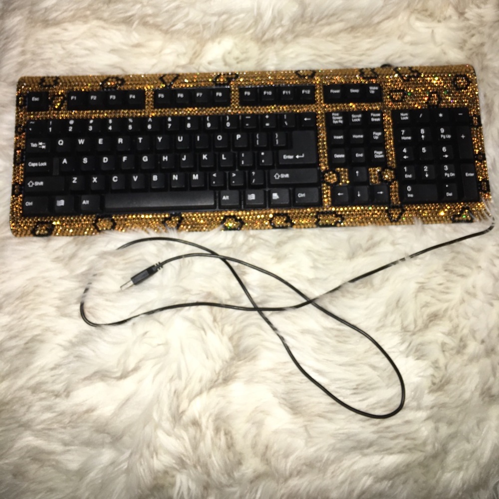 Bedazzled Leopard Keyboard